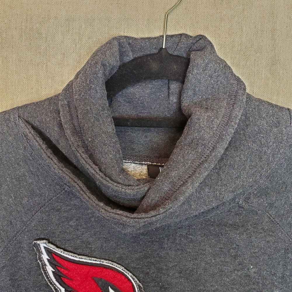 ♧ Arizona Cardinals Womens Funnel Neck Sweatshirt Size Medium Heather Gray - Picture 6 of 12
